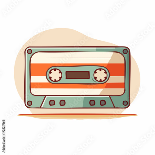 Cassette audio vintage – K7 rétro couleurs pop