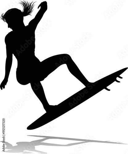 Surfer surfboard boarding f...