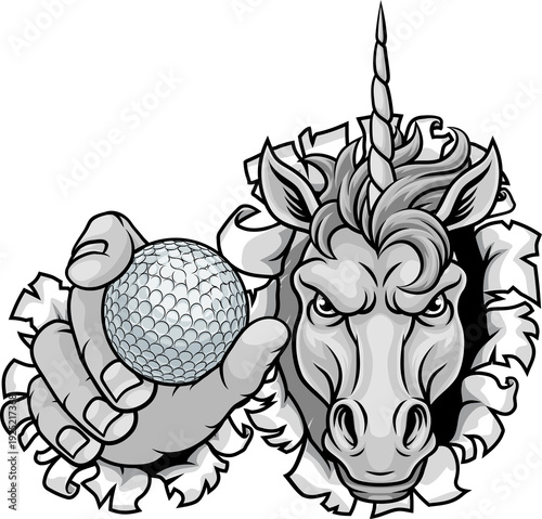 Unicorn horse stallion angr...