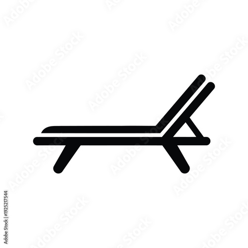 Minimalist lounge chair icon vector illustration Vector
