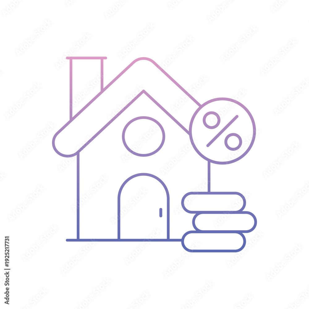 Fototapeta premium Loan icon clean and modern vector illustration