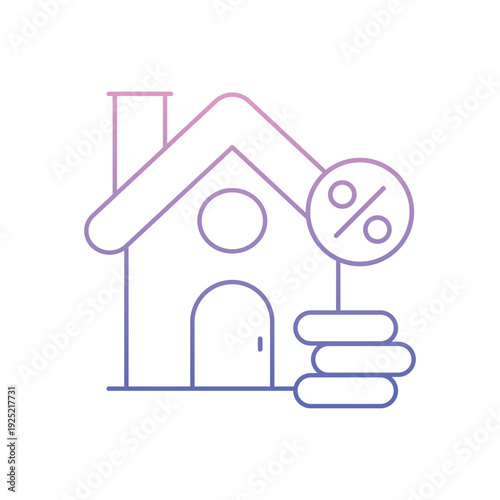 Loan icon clean and modern vector illustration