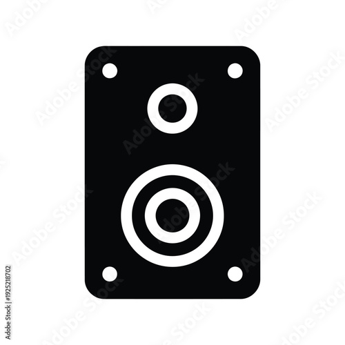 Speaker vector icon, music audio sound equipment symbol Vector