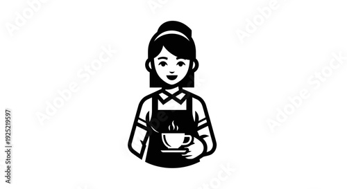 Woman Holding Coffee Cup Illustration 1.
