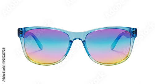 Blue Frame Sunglasses with Gradient Lenses