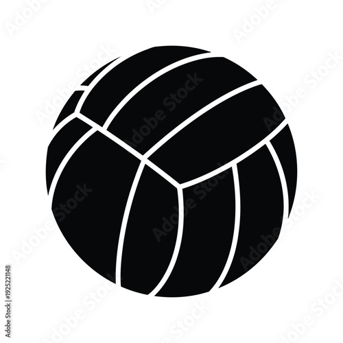 Volleyball vector icon, black and white sports symbol Vector