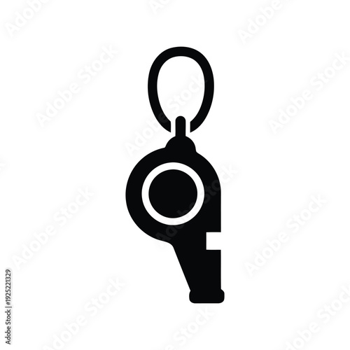 Whistle keychain icon vector illustration Vector