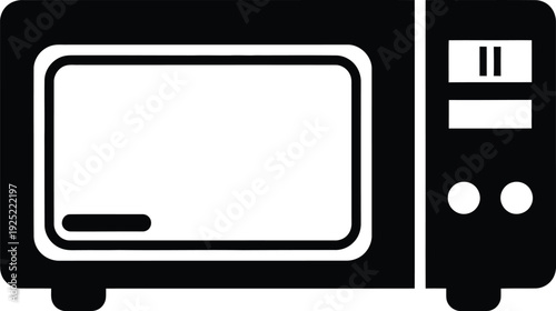 Vector of a microwave oven with a simple and sleek design