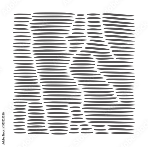Black and White Abstract Pattern of Horizontal Elliptical Lines
