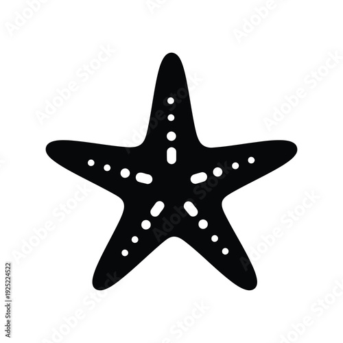 Black starfish icon vector illustration Vector