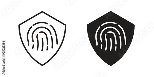 Biometric security icon in a simple line art style. EPS10