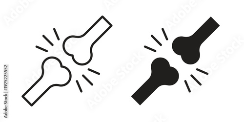 Bones icon in a simple line art style. EPS10