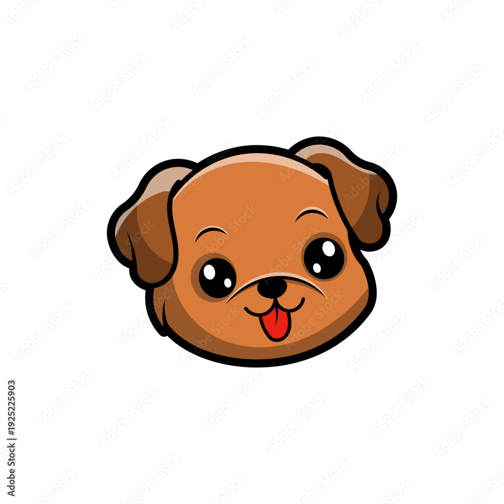 Fototapeta premium an illustration of a cute dog head