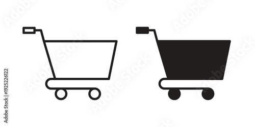 Cart icon in a simple line art style. EPS10