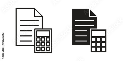 Accounting icon outline vector set. icon vector isolated on white background. EPS 10