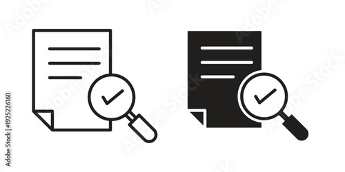 Case studies icon in a simple line art style. EPS10