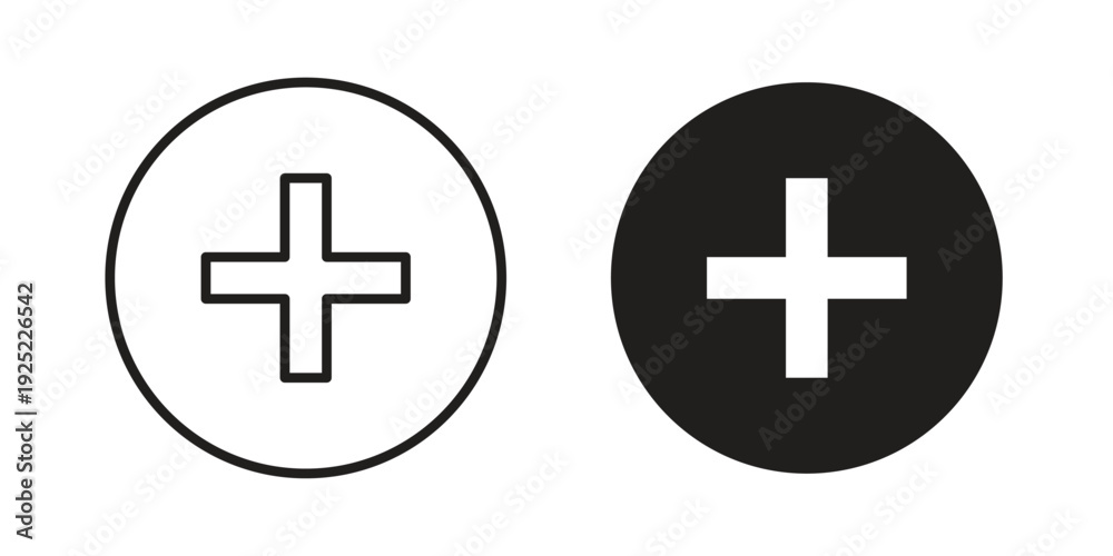 Obraz premium Add icon outline vector set. icon vector isolated on white background. EPS 10