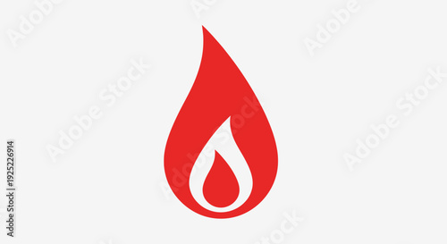 Red flame icon with white center.