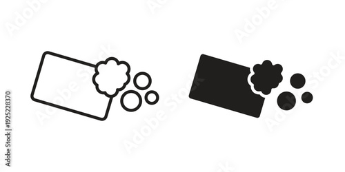 Body Soap icon outline vector set. icon vector isolated on white background. EPS 10