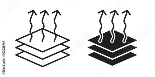 Breathable icon outline vector set. icon vector isolated on white background. EPS 10