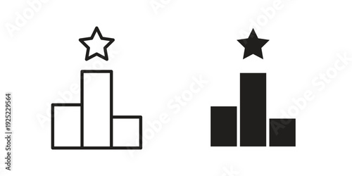 Competition icon in a simple line art style. EPS10