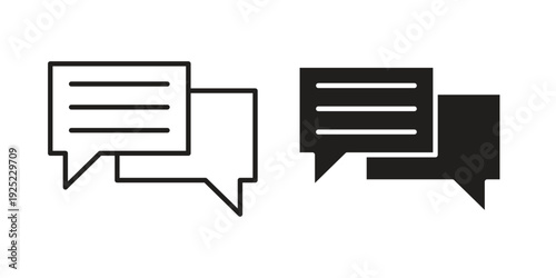 Conversation icon in a simple line art style. EPS10