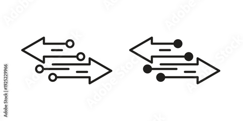 Data transfer icon in a simple line art style. EPS10
