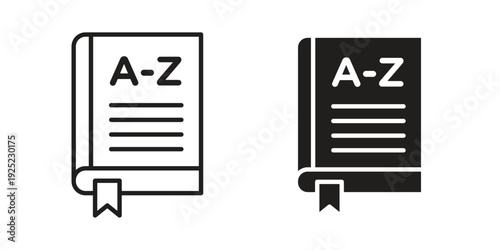 Dictionaries icon in a simple line art style. EPS10