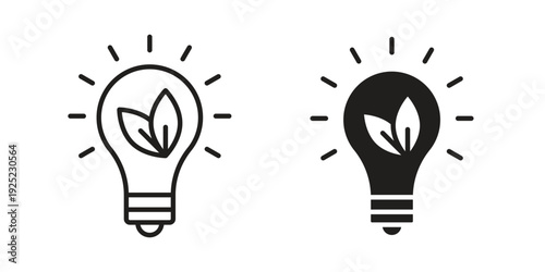 ECO Energy icon in a simple line art style. EPS10