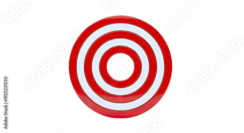 Red and white concentric circles target