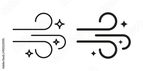 Clean Air icon outline vector set. icon vector isolated on white background. EPS 10