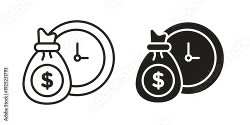 Fixed deposit icon in a simple line art style. EPS10
