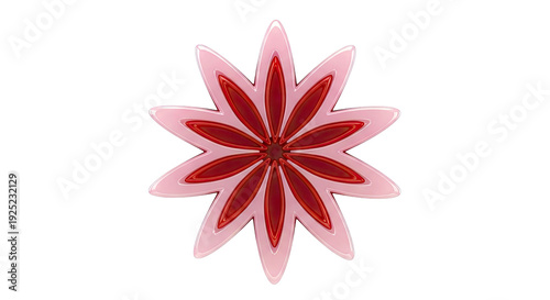 Pink and Red Layered Flower Design