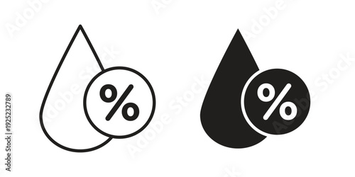 Humidity icon in a simple line art style. EPS10