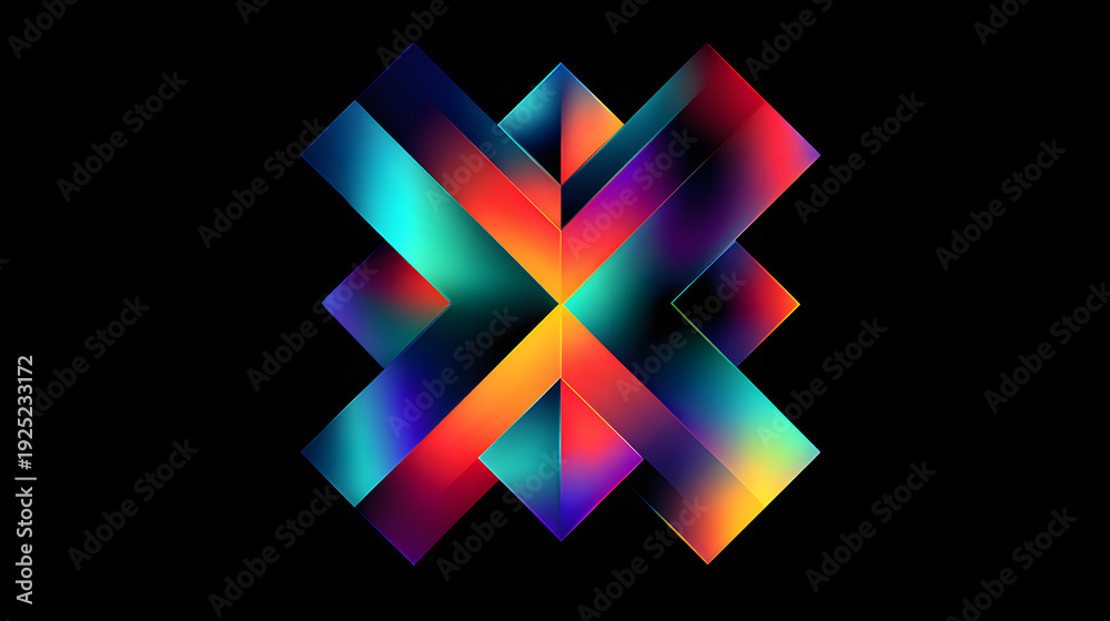 Obraz premium Colorful geometric abstract design