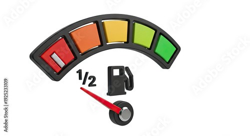 Fuel Gauge Showing Half Full