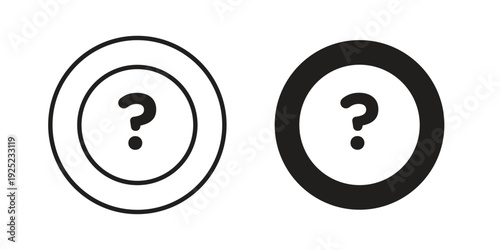 Interrogation icon in a simple line art style. EPS10