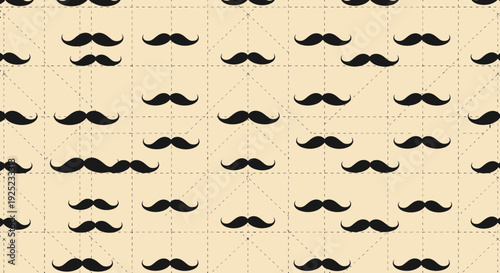 mustache pattern background, seamless design