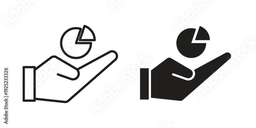 Contribution icon outline vector set. icon vector isolated on white background. EPS 10