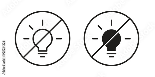 Light off icon in a simple line art style. EPS10