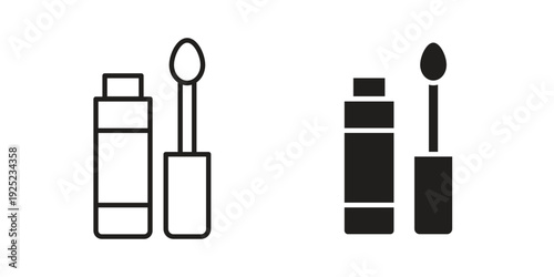 Lip gloss icon in a simple line art style. EPS10