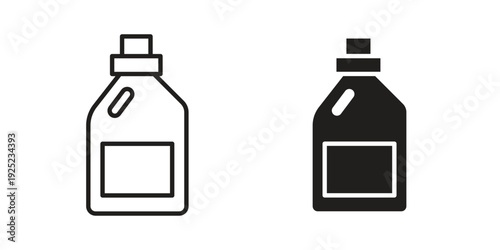 liquid detergent icon in a simple line art style. EPS10