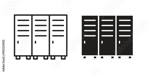 Locker icon in a simple line art style. EPS10