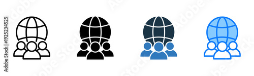 Society icon multiple style 