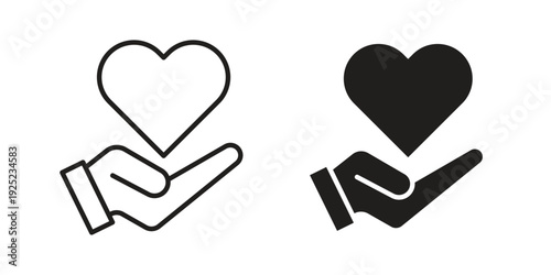 Love icon in a simple line art style. EPS10