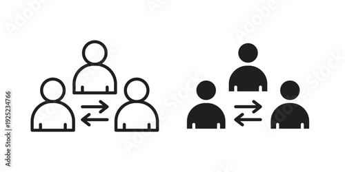 Mediator icon in a simple line art style. EPS10