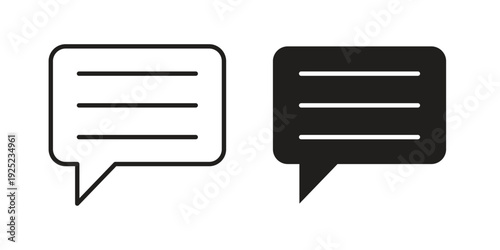 Messaging icon in a simple line art style. EPS10