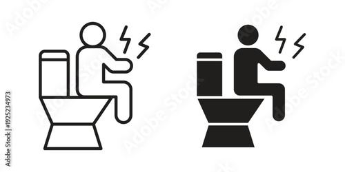Diarrhea icon outline vector set. icon vector isolated on white background. EPS 10