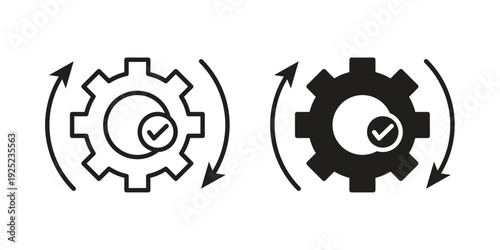 Optimization icon in a simple line art style. EPS10