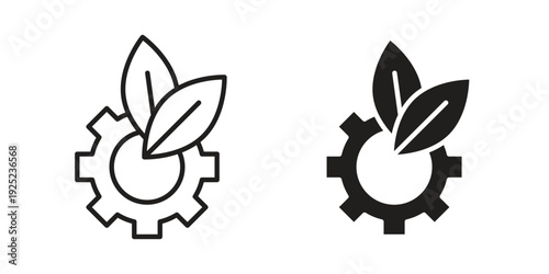 Eco industry icon outline vector set. icon vector isolated on white background. EPS 10
